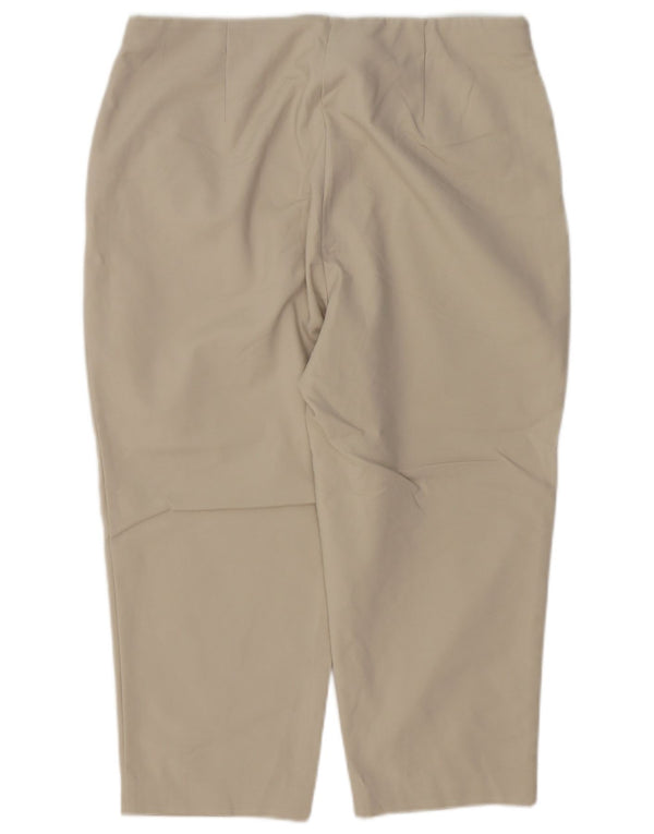 Marks & Spencer Lige Capri-bukser til kvinder UK 16 Large W32 L21 Beige