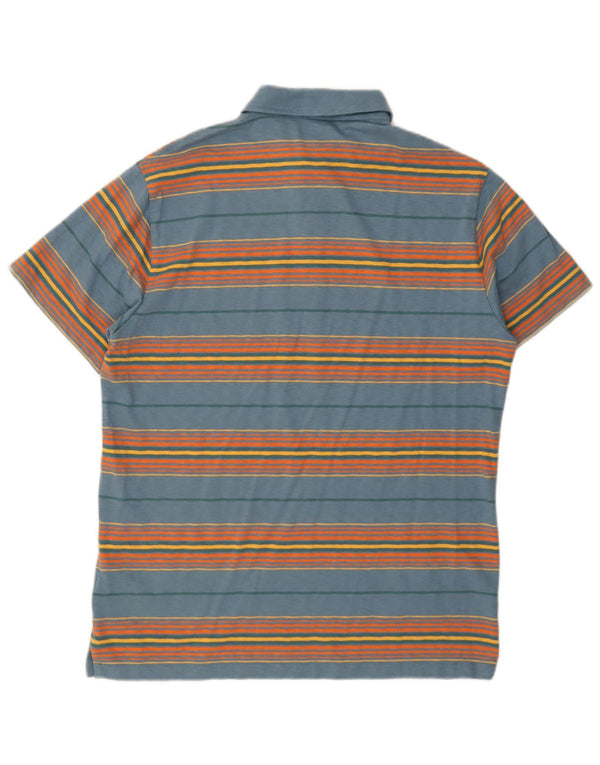 Superdry herre poloshirt 2XL blå stribet bomuld