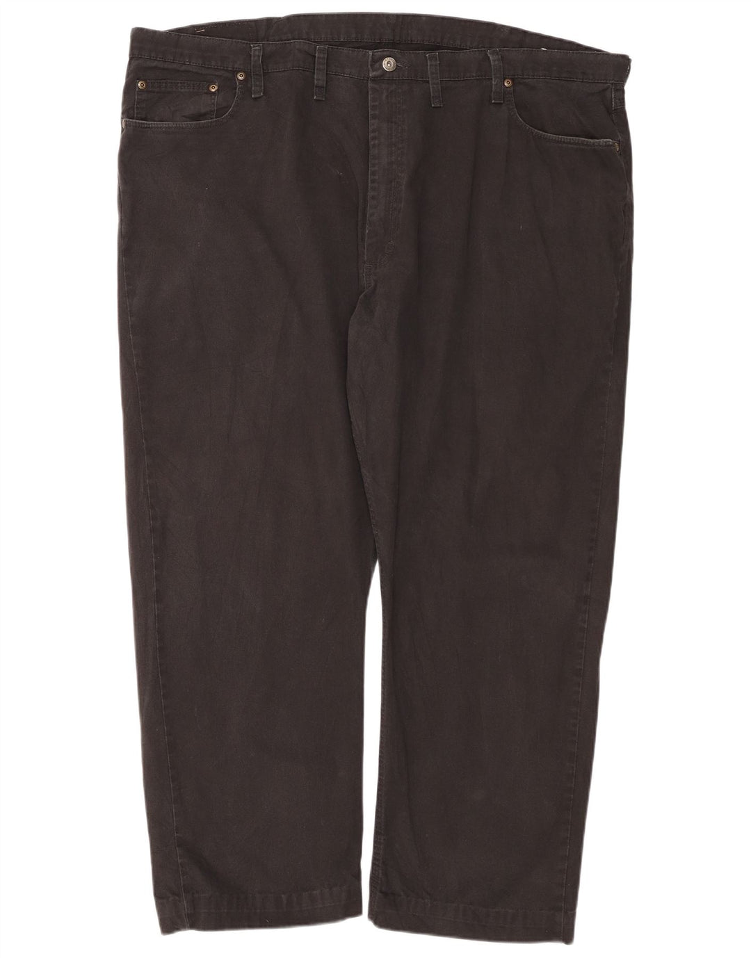 WRANGLER Straight jeans til mænd W46 L30 sort bomuld