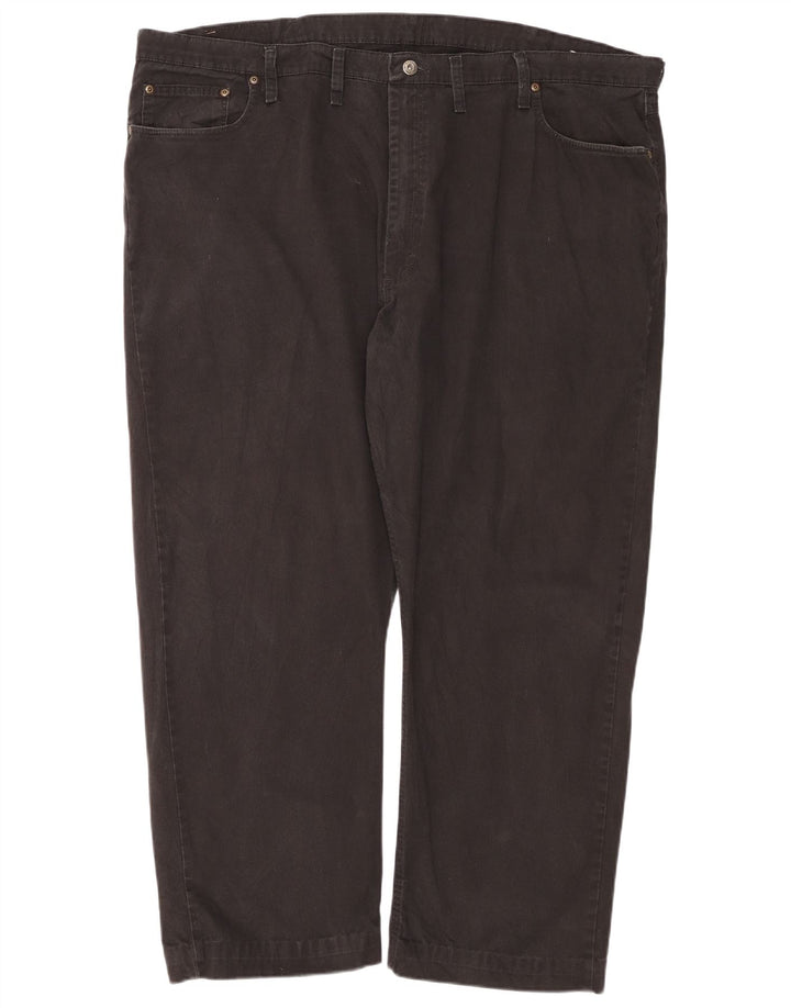 WRANGLER Straight jeans til mænd W46 L30 sort bomuld