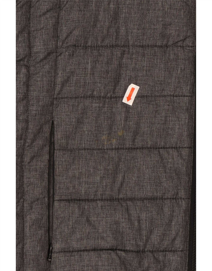 Ellesse Dame Hætte Oversize Polstret Jakke UK 10 Small Grå Polyamid