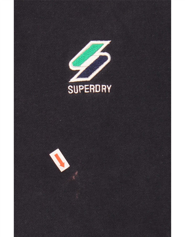 Superdry Sweatshirt Jumper til kvinder UK 14 Stor marineblå bomuld