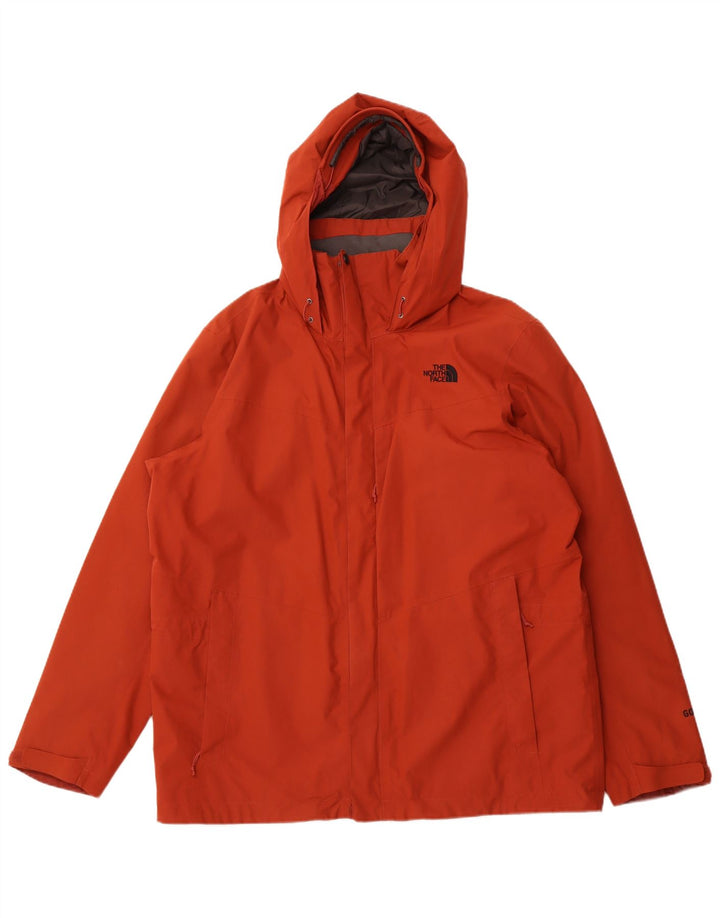 THE NORTH FACE Herre Gore-Tex Regnjakke med hætte UK 42 XL Orange Polyester