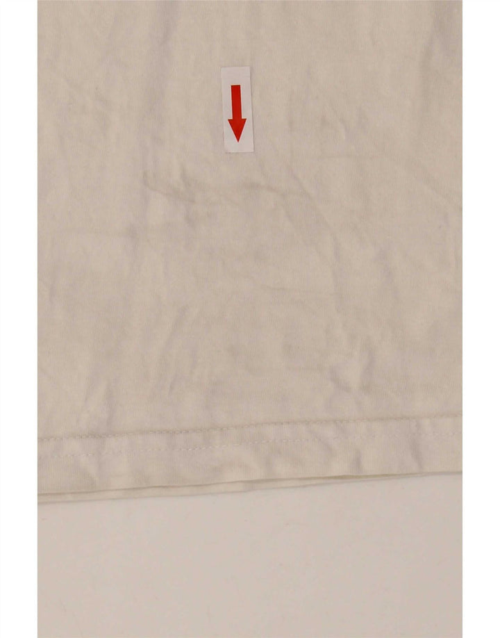 Fila Herre T-Shirt Top Medium Hvid Bomuld