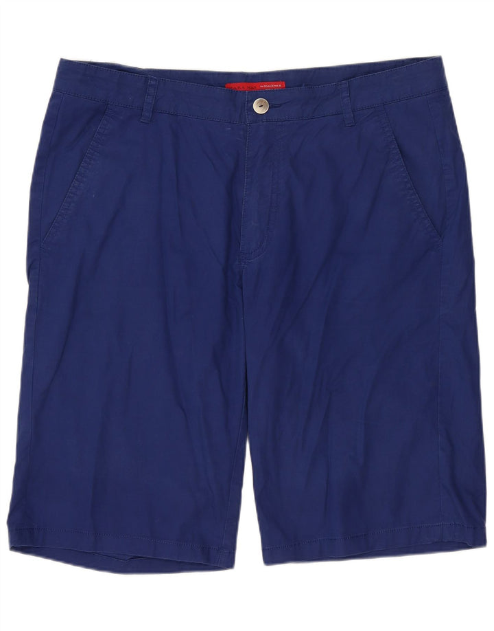 ZARA Chino Shorts til mænd EU 42 Large W32 Blue Cotton