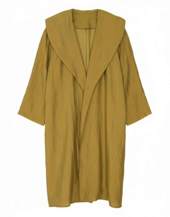 Vintage oversize overfrakke til kvinder UK 14 Medium Khaki Polyester