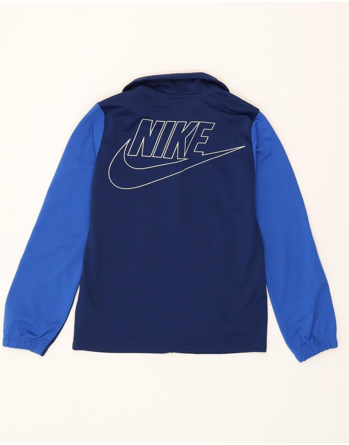 NIKE Boys Tracksuit Top Jacket 10-11 Years Medium Navy Blue Colourblock Vintage Nike and Second-Hand Nike from Messina Hembry 