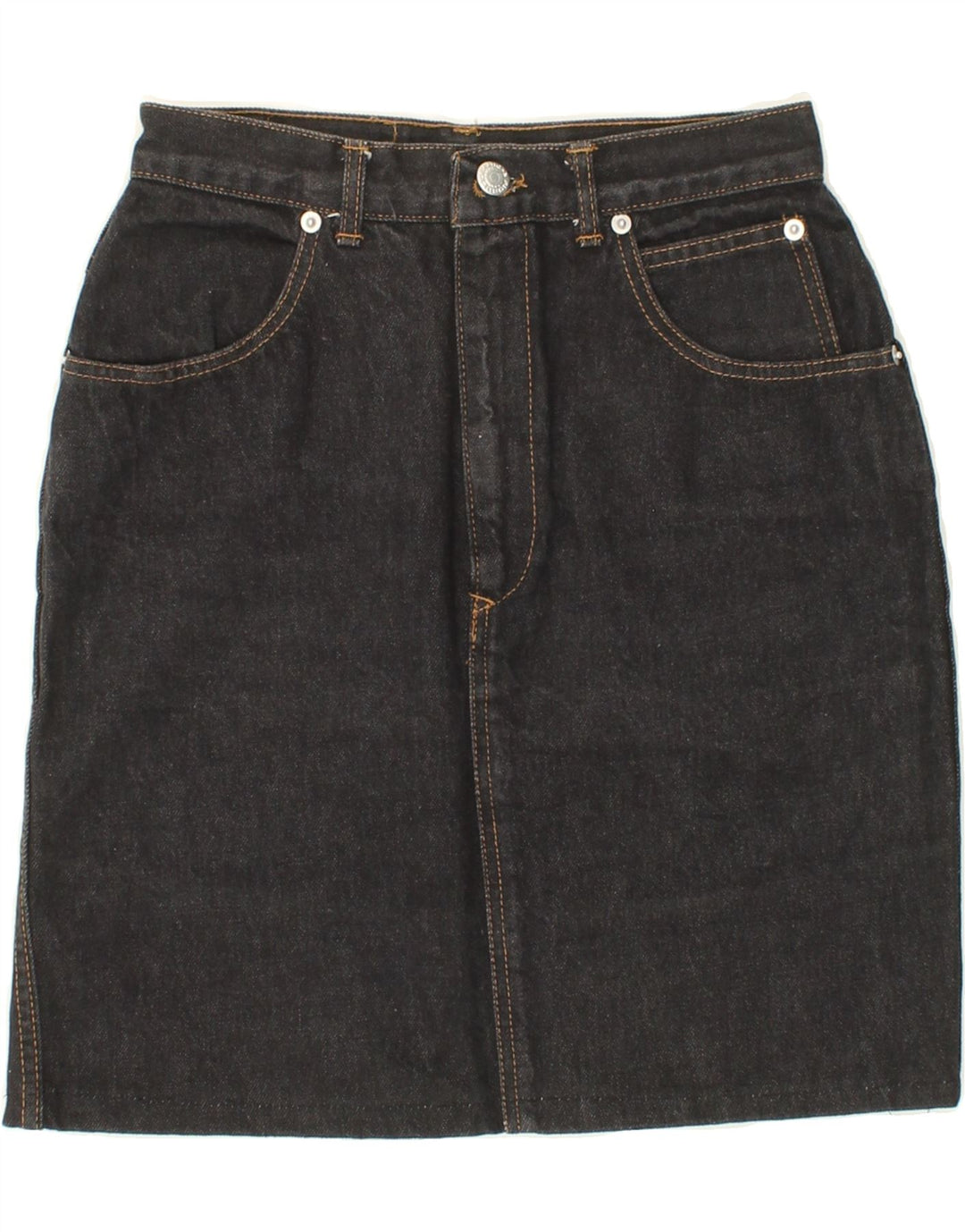 FIORUCCI Womens Denim Skirt IT 44 Medium W26 Grey Cotton Vintage Fiorucci and Second-Hand Fiorucci from Messina Hembry 