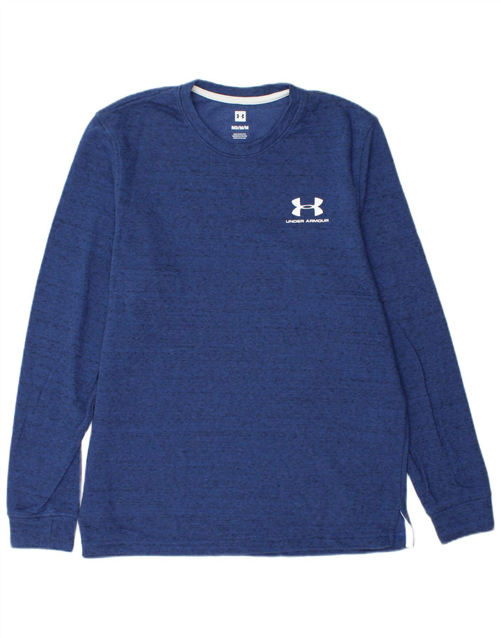 Under Armour Herre grafisk sweatshirt Jumper Medium Blue Flecked Bomuld