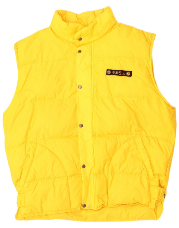 Vintage Polstret Gilet til mænd UK 44 2XL Gul Nylon