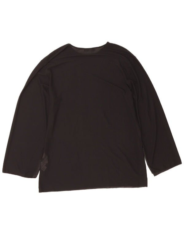 Zara Dame Top Langærmet UK 14 Medium Sort Polyester