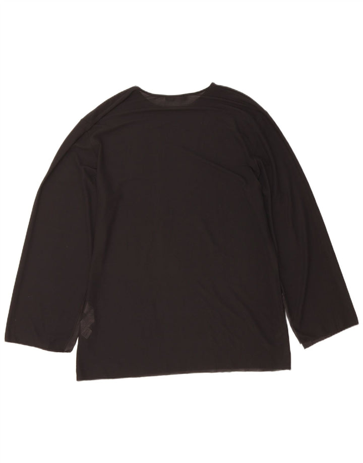 Zara Dame Top Langærmet UK 14 Medium Sort Polyester