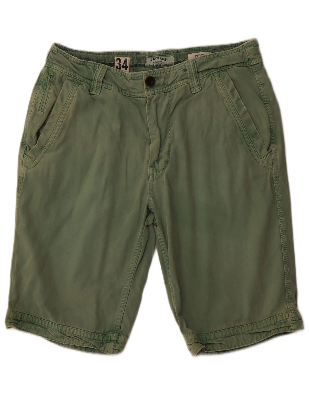 FAT FACE Herre Chino Shorts W34 Large Green Bomuld