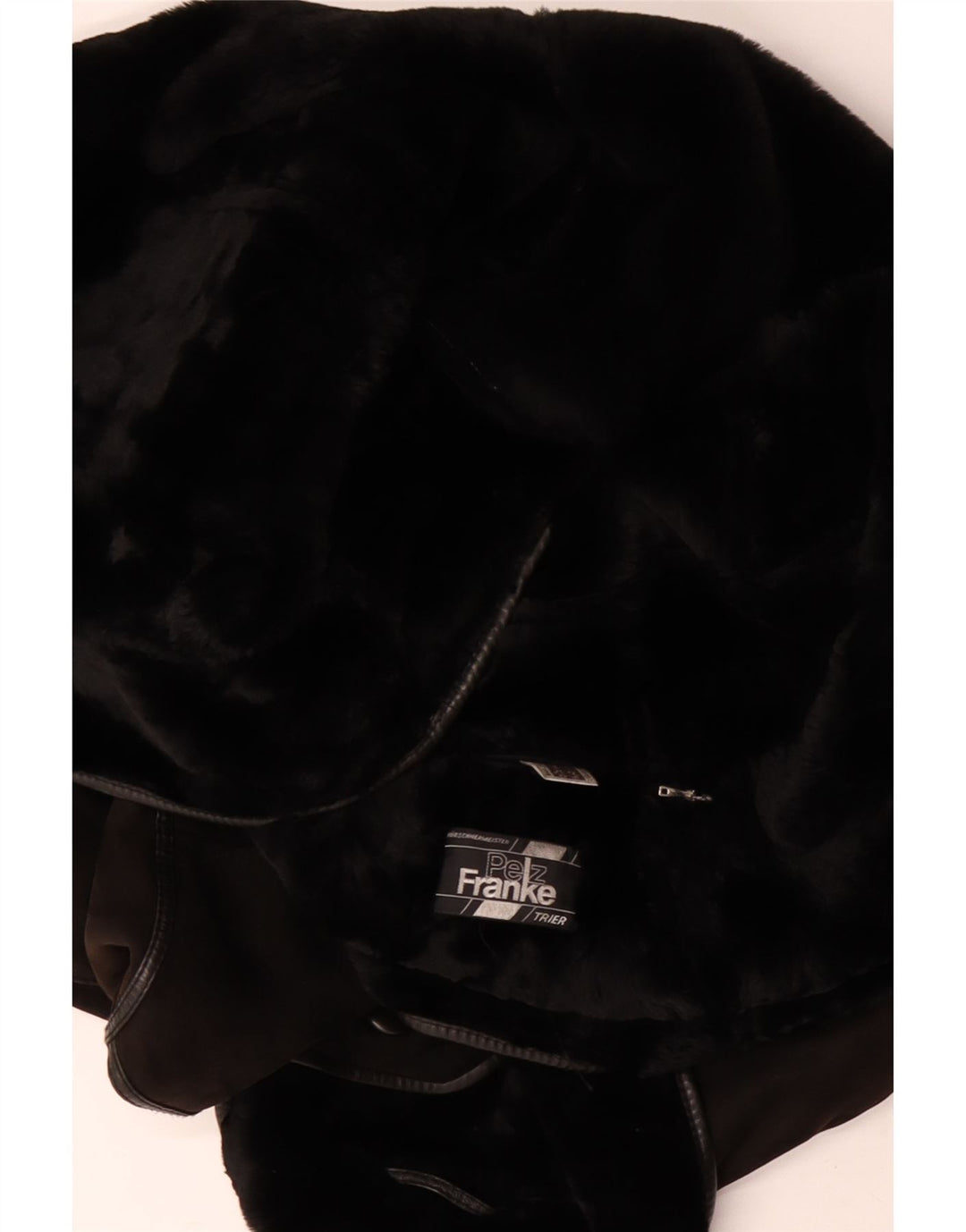 VINTAGE Dame Shearling Coat UK 14 Stor brunt læder