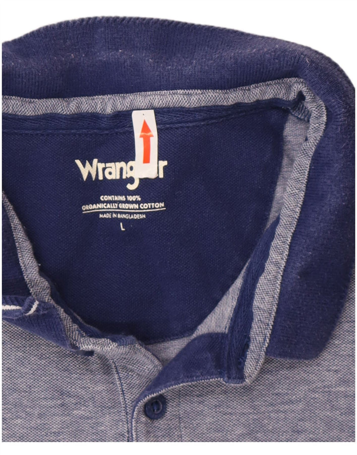 Wrangler Poloshirt til mænd Stor marineblå bomuld
