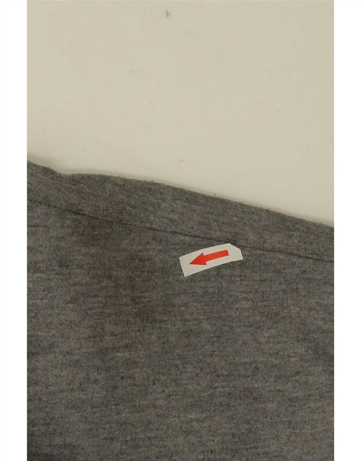 Vintage herre cardigan sweater mellemgrå polyester