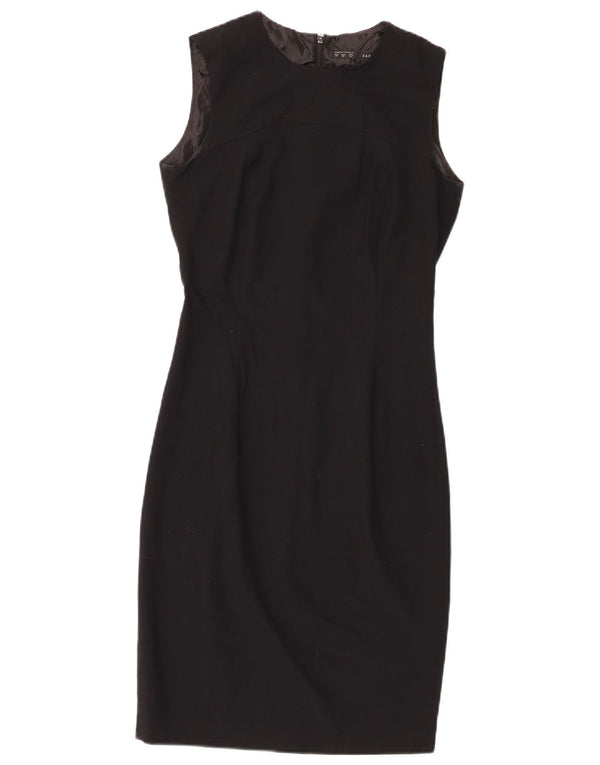 Zara Dame Ærmeløs Skede Kjole UK 6 XS Sort