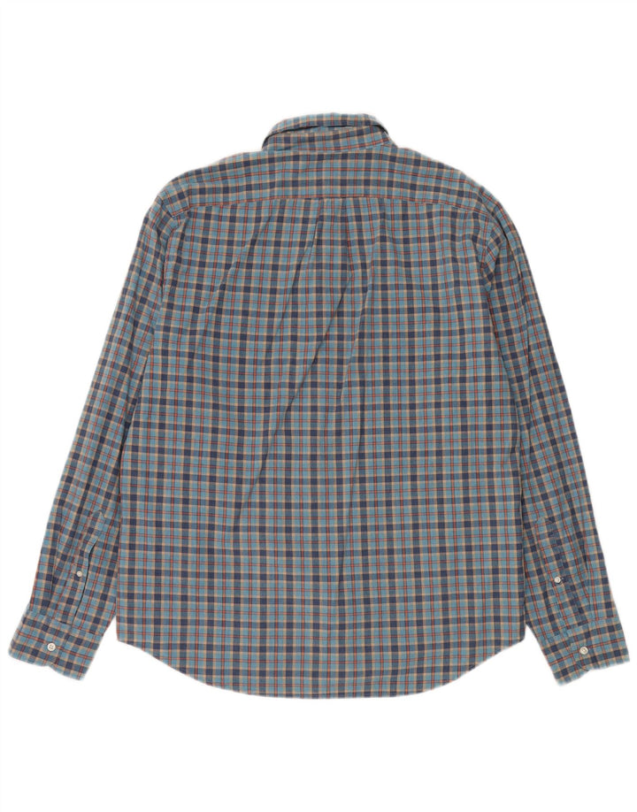 J. Crew Herre Classic Fit skjorte Stor blå ternet bomuld