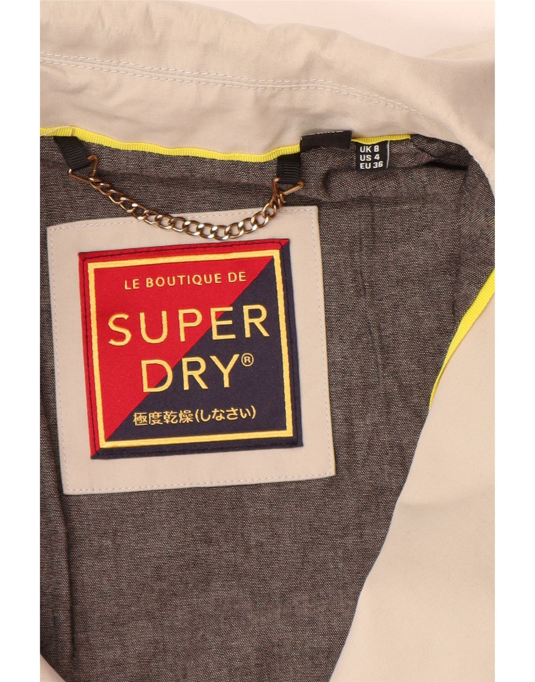 Superdry Womens Pea Coat UK 8 Small Grå Polyester