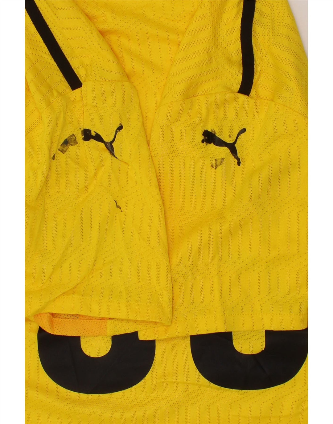 PUMA Mens Graphic T-Shirt Top Medium Yellow Polyester Vintage Puma and Second-Hand Puma from Messina Hembry 