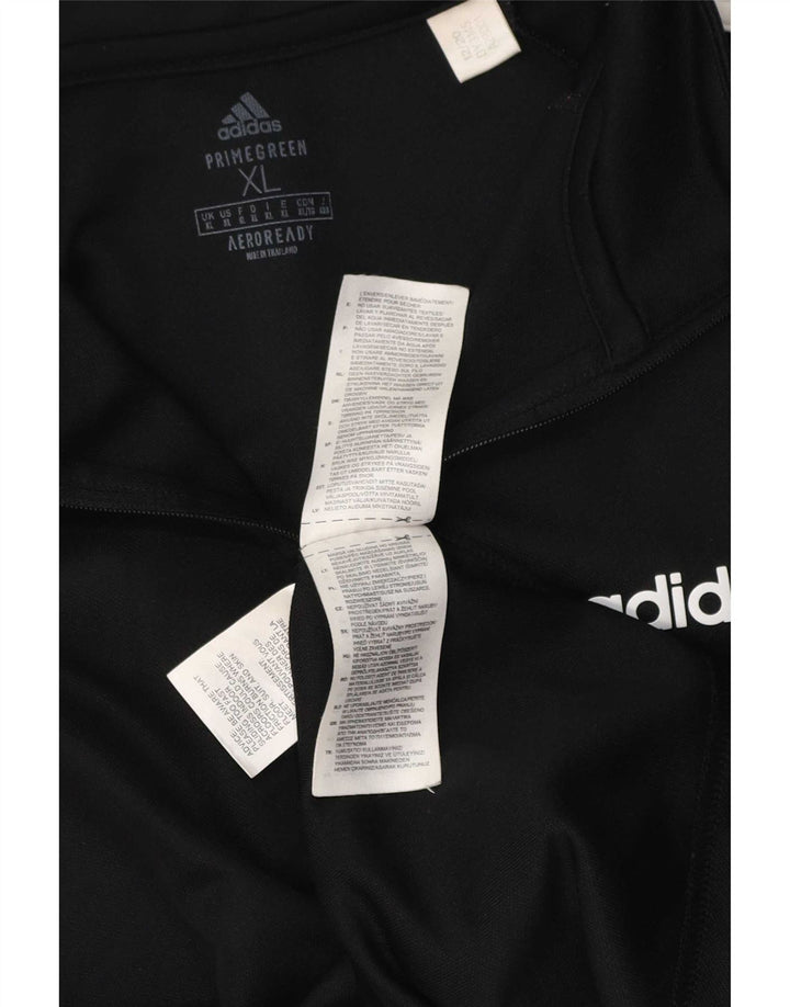 Adidas Herre Aeroready Zip Neck Pullover Træningsdragt Top XL Sort Polyester