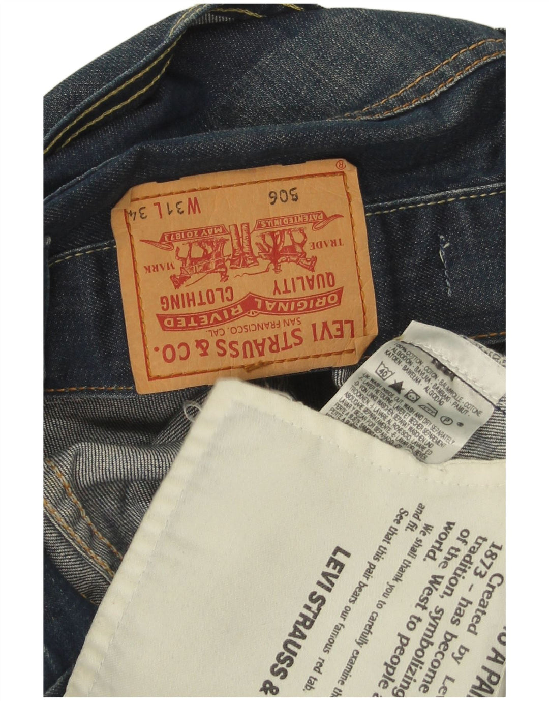 Levi's Herre 506 Standard Fit Bootcut Jeans W31 L31 Blå Bomuld