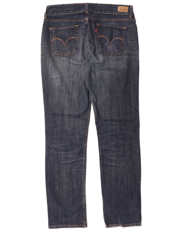 LEVI'S Lige jeans til kvinder US 12 Large W34 L32 Blå Bomuld