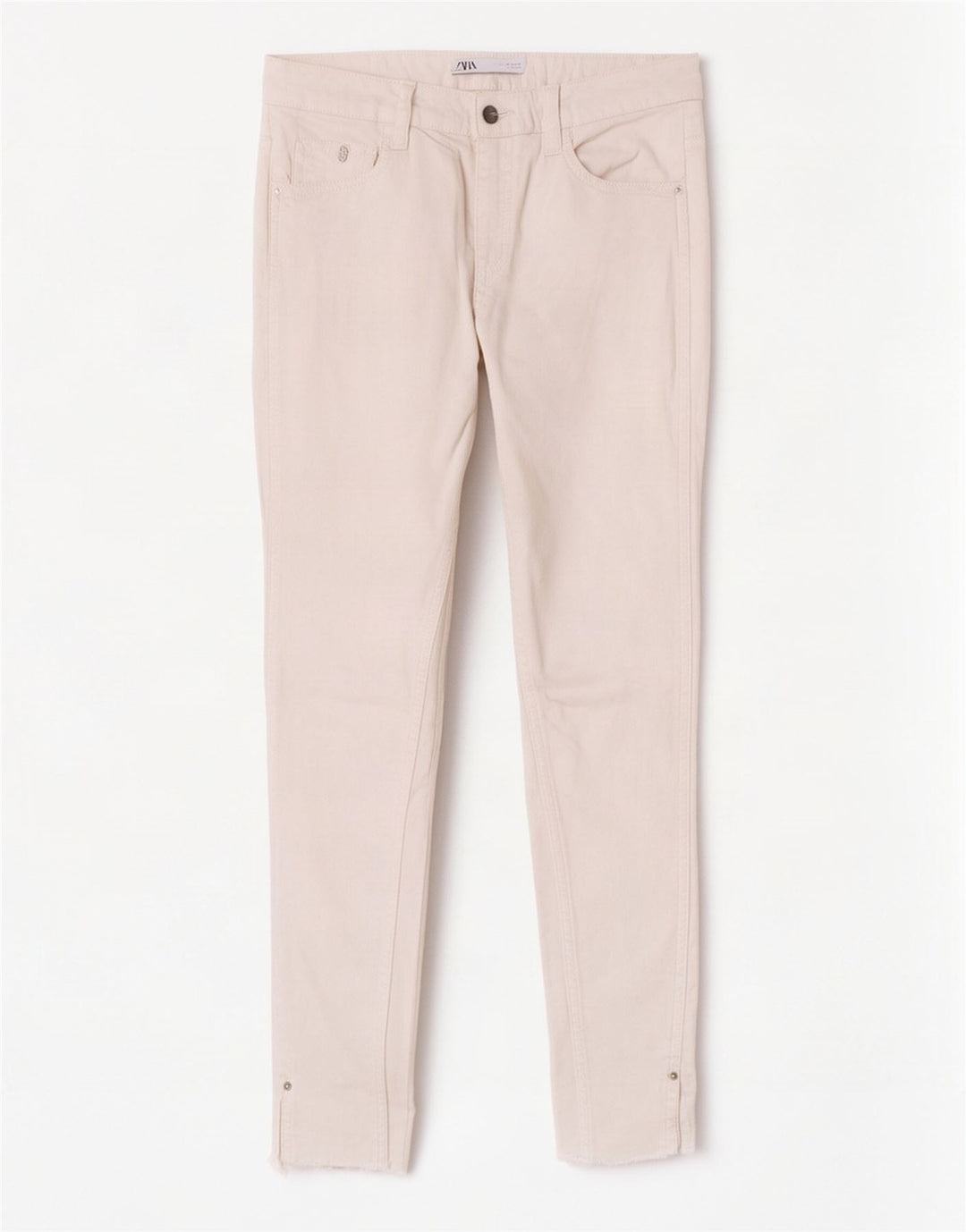 Zara Dame Skinny Jeans EU 38 Small W28 L27 Hvid