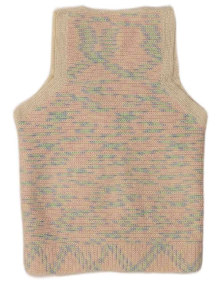 Vintage Dame Cardigan Sweater UK 14 Medium Flerfarvet Flecked