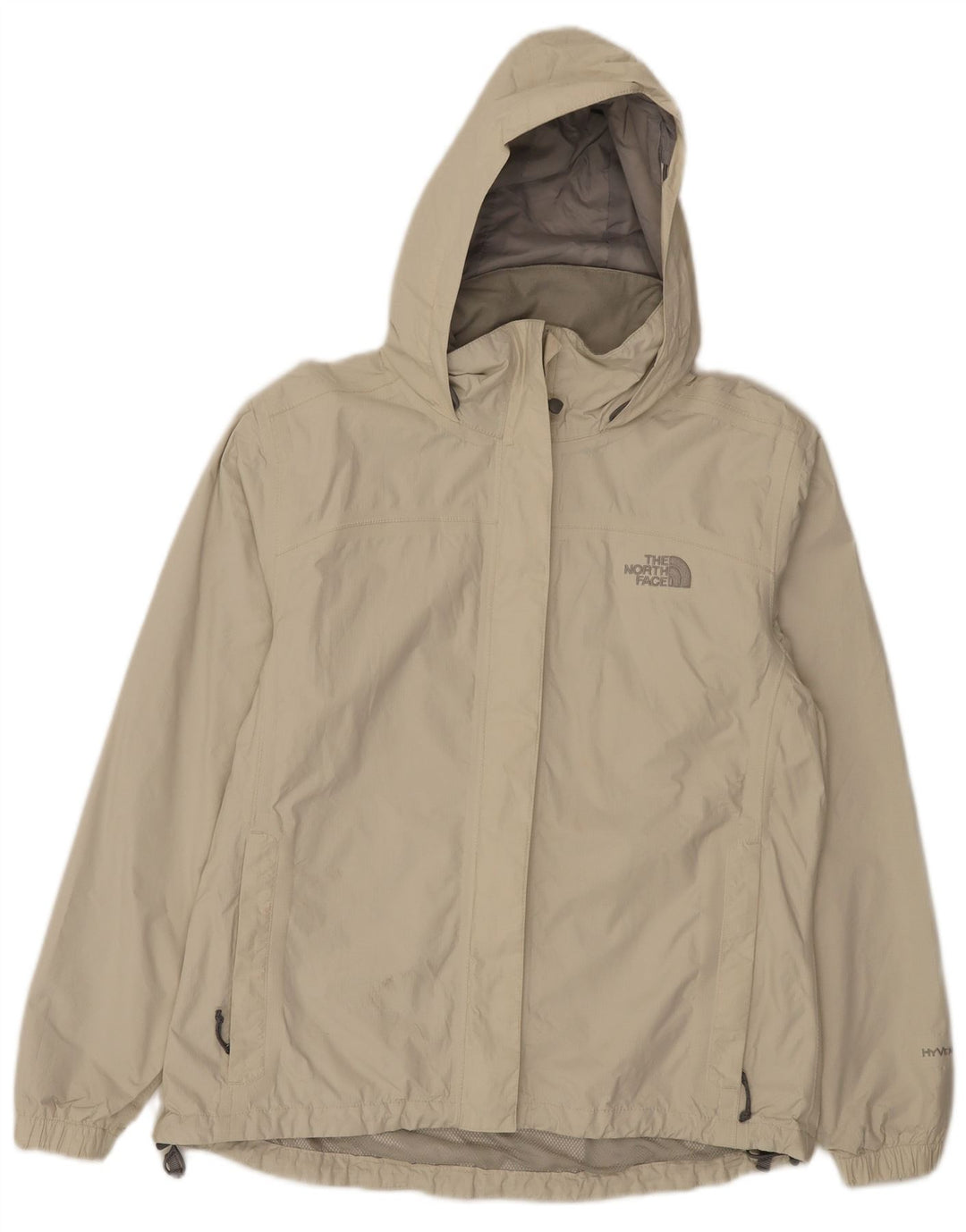 The North Face Regnjakke med hætte til kvinder UK 14 Medium Beige Nylon