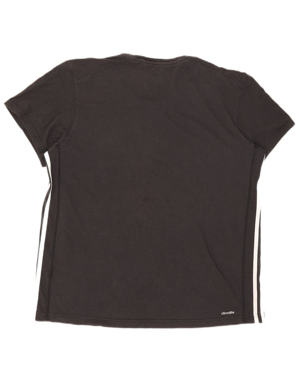 Adidas Herre Climalite T-Shirt Top XL Sort Bomuld