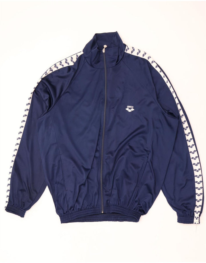 Arena Herre grafisk træningsdragt Topjakke XL Marineblå Colourblock Polyester