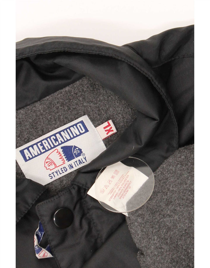 Americanino Herre Windbreaker Jacket UK 42 XL Sort Nylon