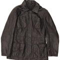 Vintage læderjakke til kvinder UK 10 Small Black