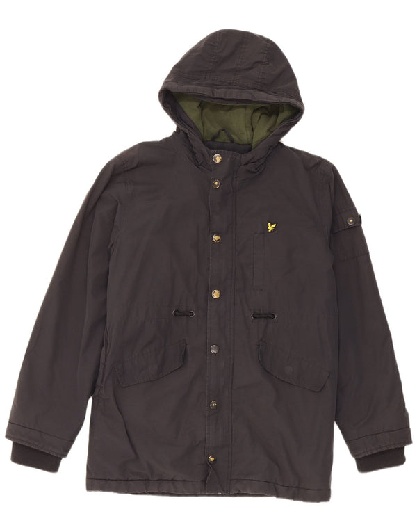 Lyle & Scott Boys Hooded Windbreaker Coat 14-15 år Sort bomuld