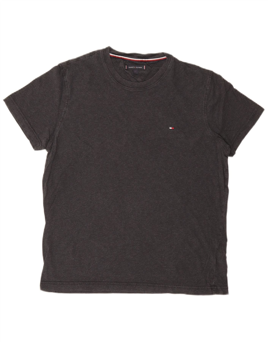 TOMMY HILFIGER T-shirt top til mænd, stor grå bomuld
