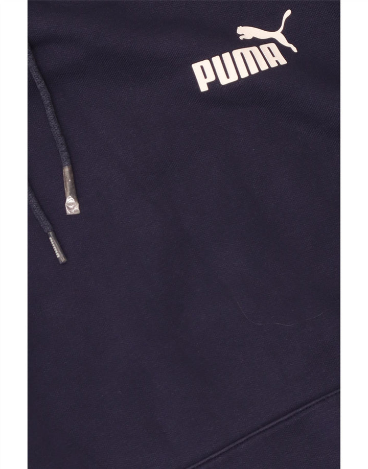 Puma Herre grafisk hættetrøje Jumper Medium Navyblå Bomuld