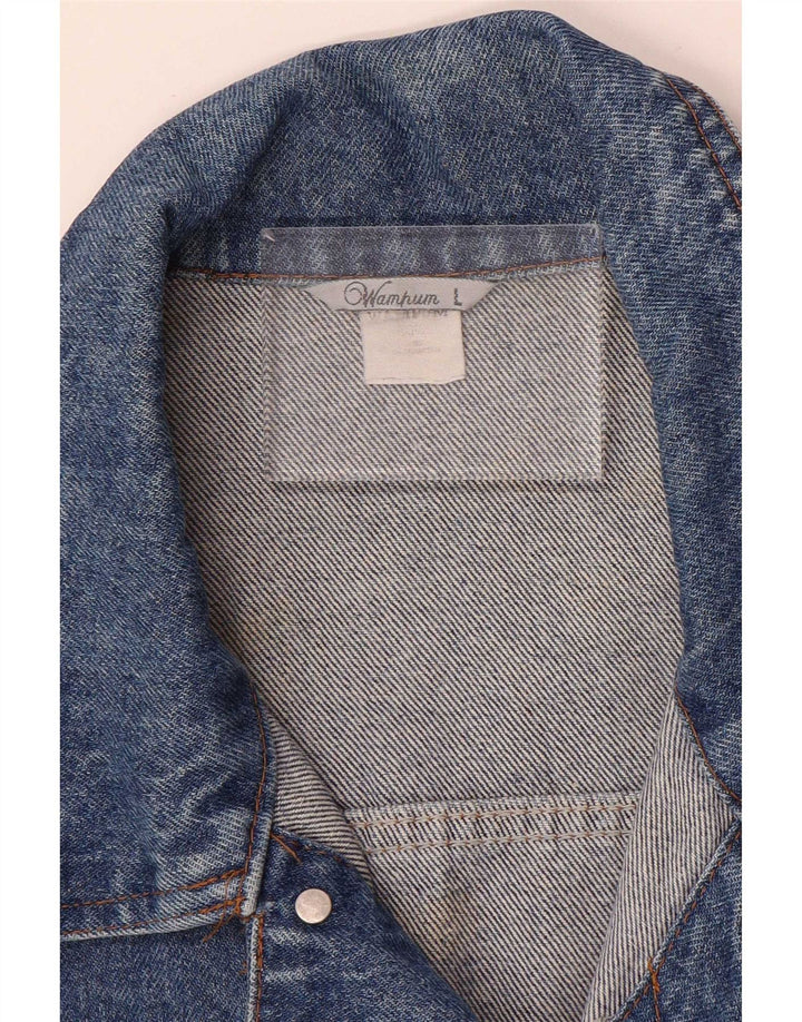 Wampum Herre denimjakke UK 40 Large Blue Cotton