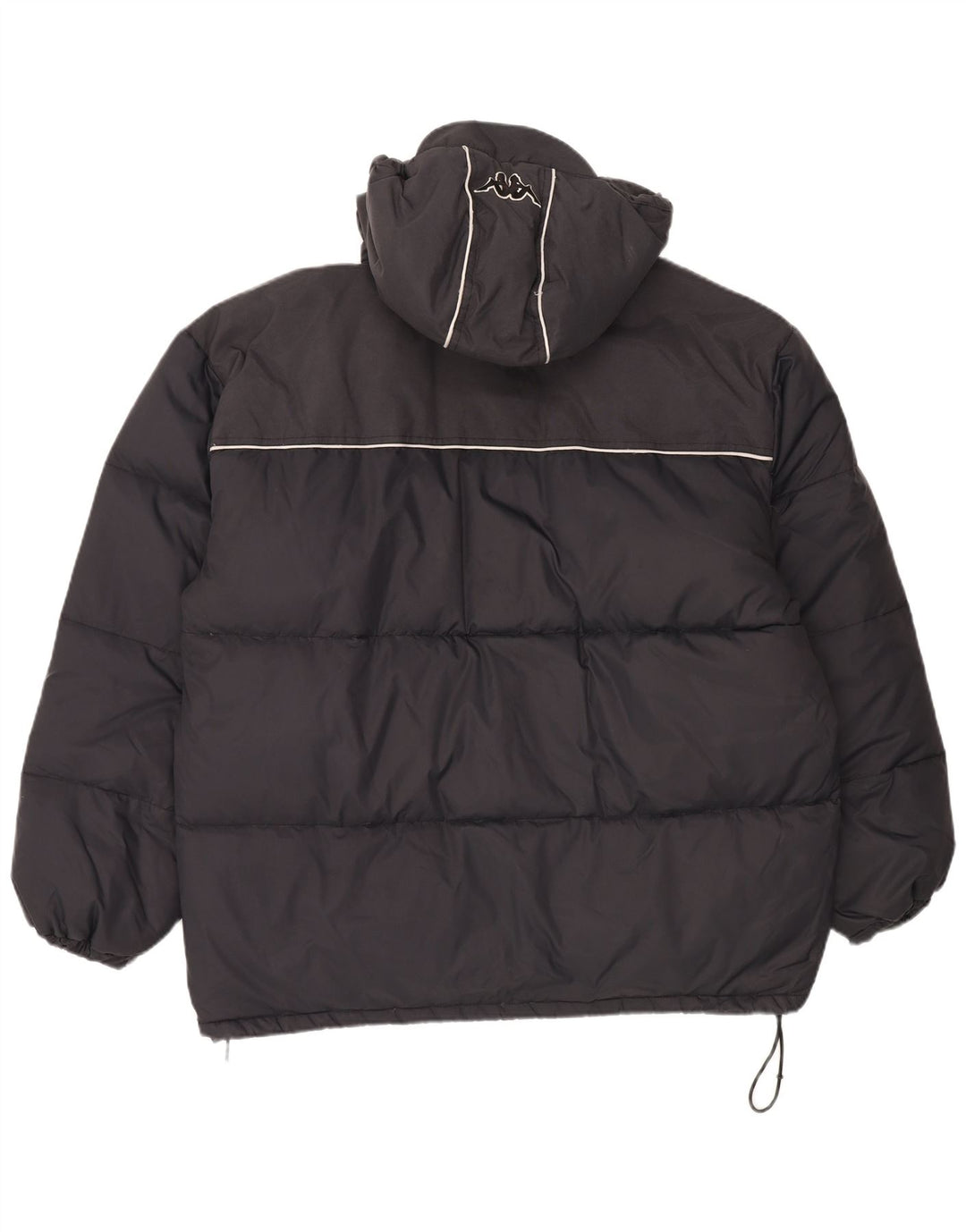 Kappa Herre hættepolstret jakke UK 44 2XL Sort Nylon