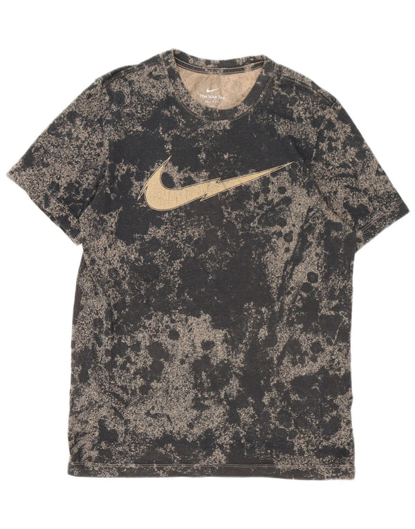 Nike Herre Dri Fit Grafisk T-shirt Top Medium Sort Tie Dye Bomuld
