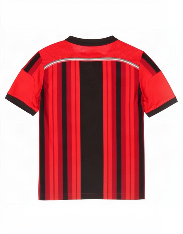 Adidas Boys Fly Emirates grafisk T-shirt top 9-10 år rød stribet
