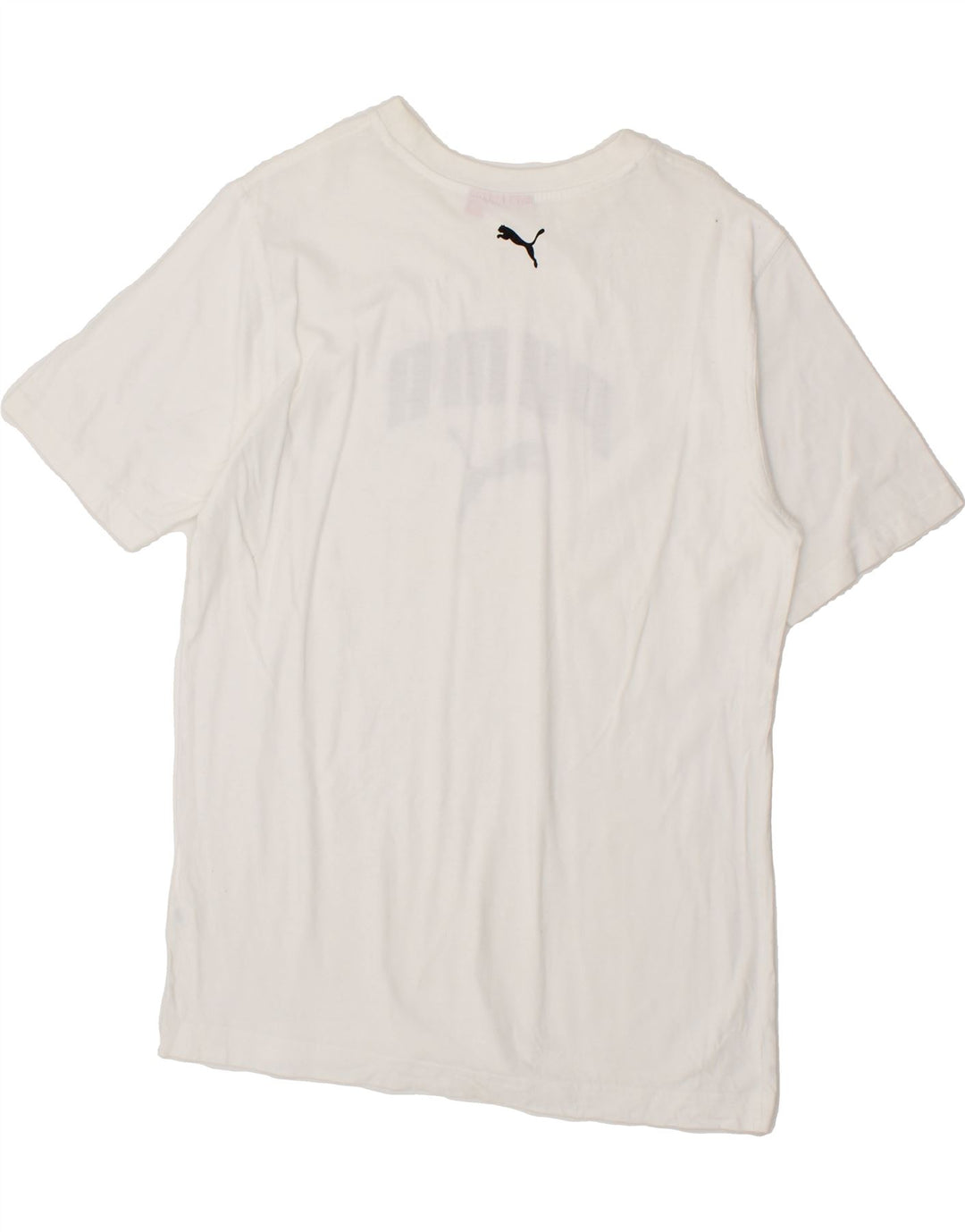 PUMA Mens Graphic T-Shirt Top Medium White Cotton Vintage Puma and Second-Hand Puma from Messina Hembry 