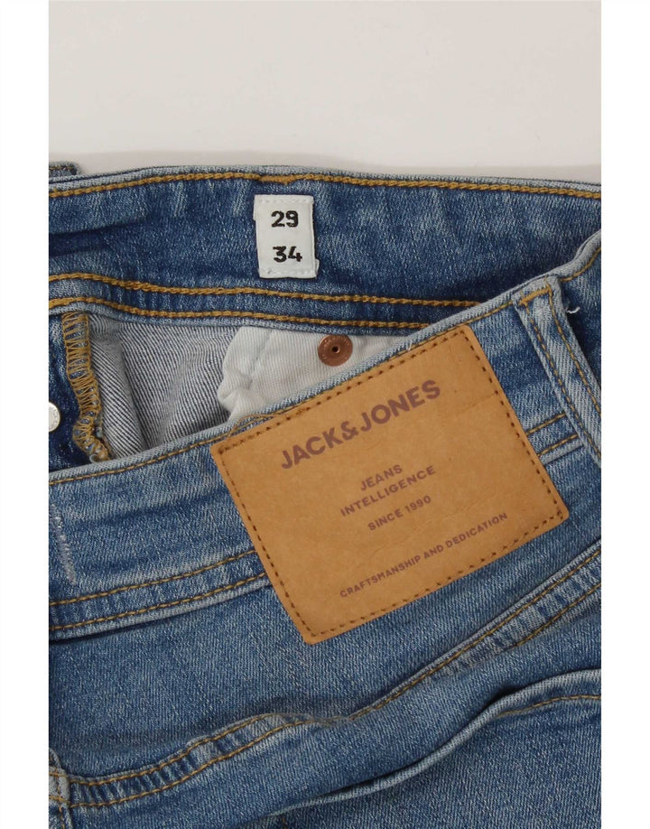 Jack & Jones Herre GLENN Slim Jeans W29 L34 Blå Bomuld