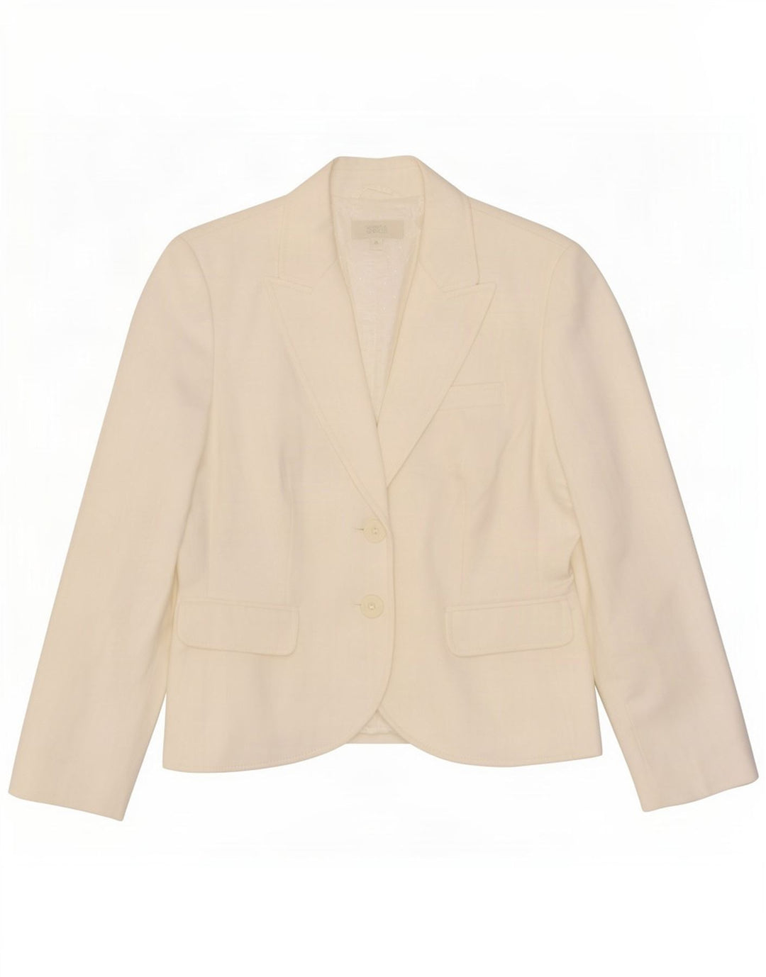 Marks & Spencer Dame 2-knaps blazerjakke UK 14 Medium White Polyester