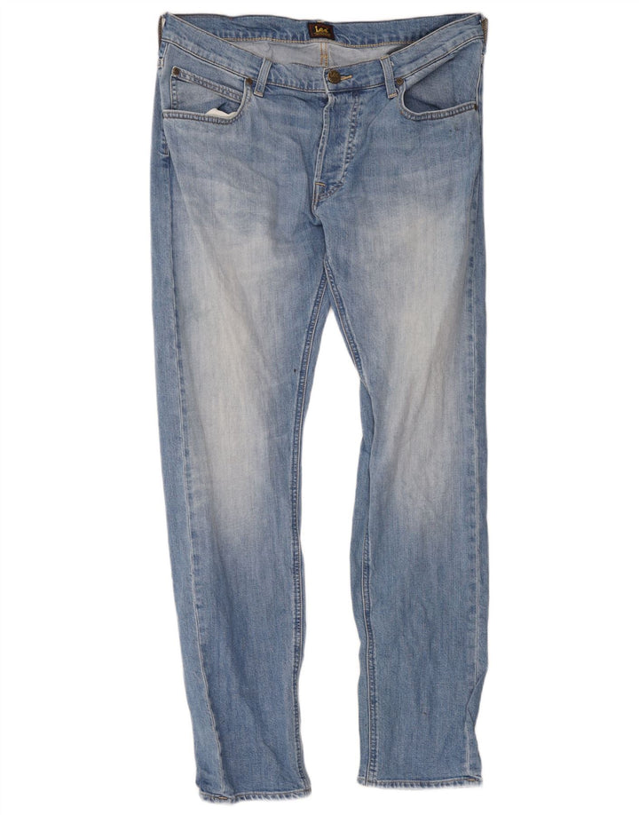 Lee Mens Daren Straight Jeans W34 L32 Blå Bomuld
