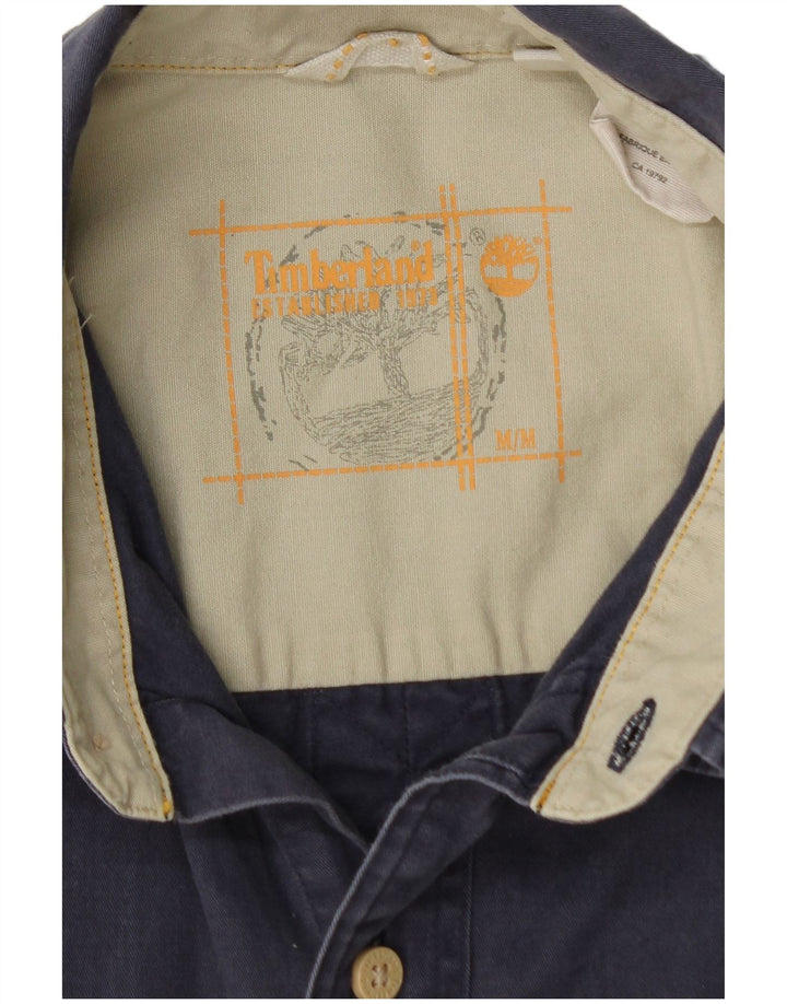 TIMBERLAND Mens Shirt Medium Navy Blue Cotton