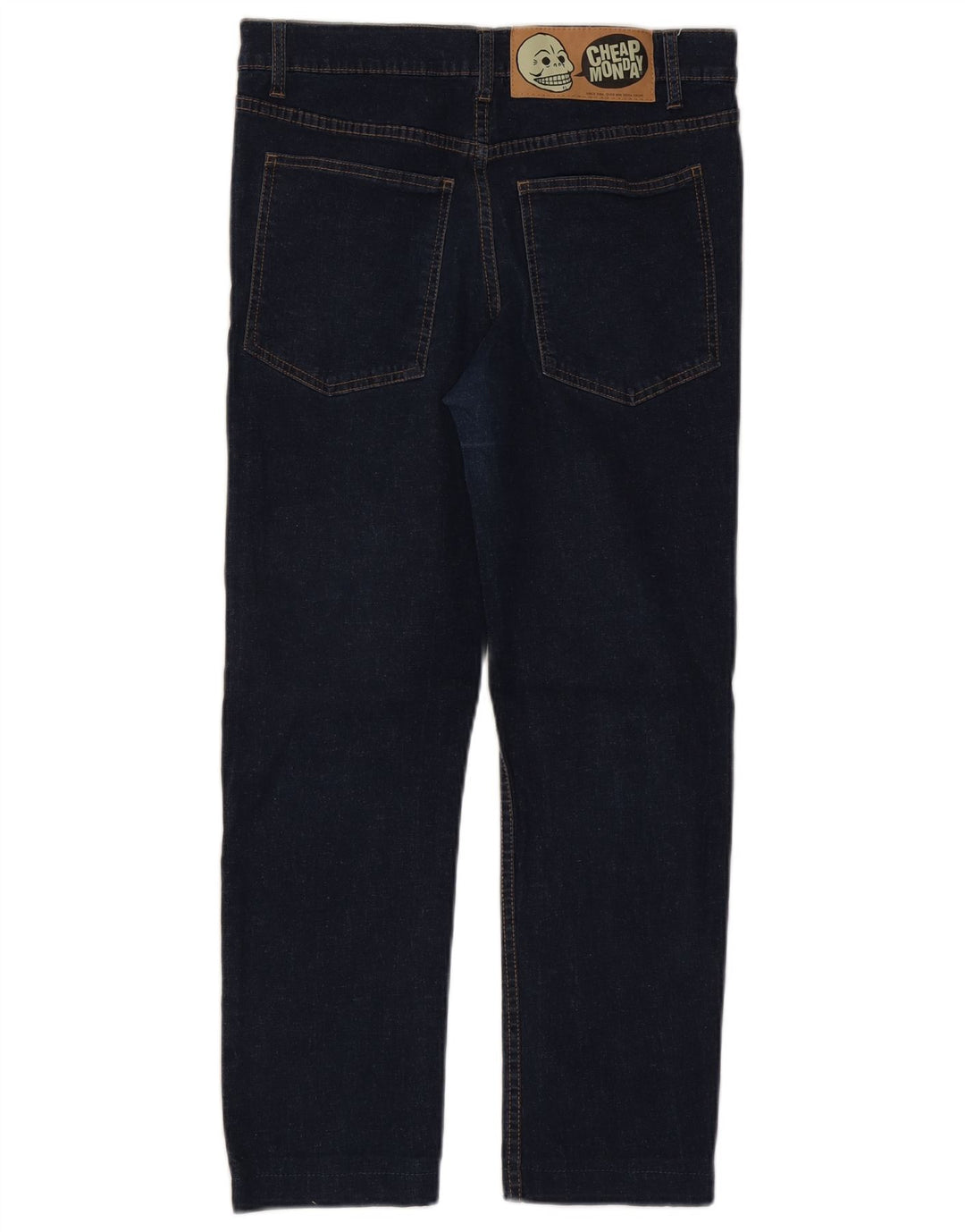Billig mandag Dame Straight Jeans W34 L26 Marineblå Bomuld