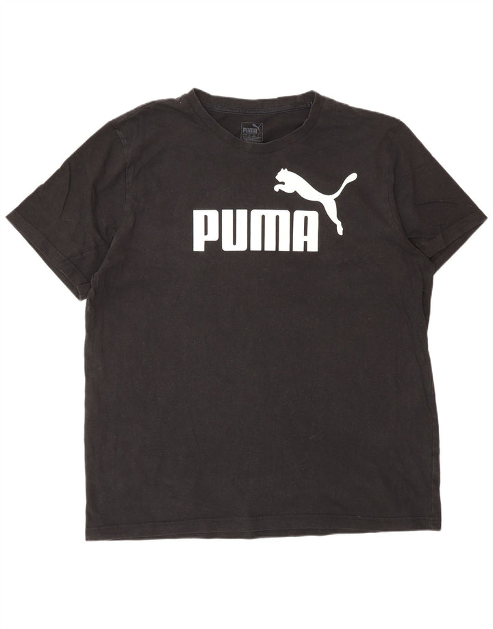 PUMA Herre grafisk T-shirt top XL sort bomuld