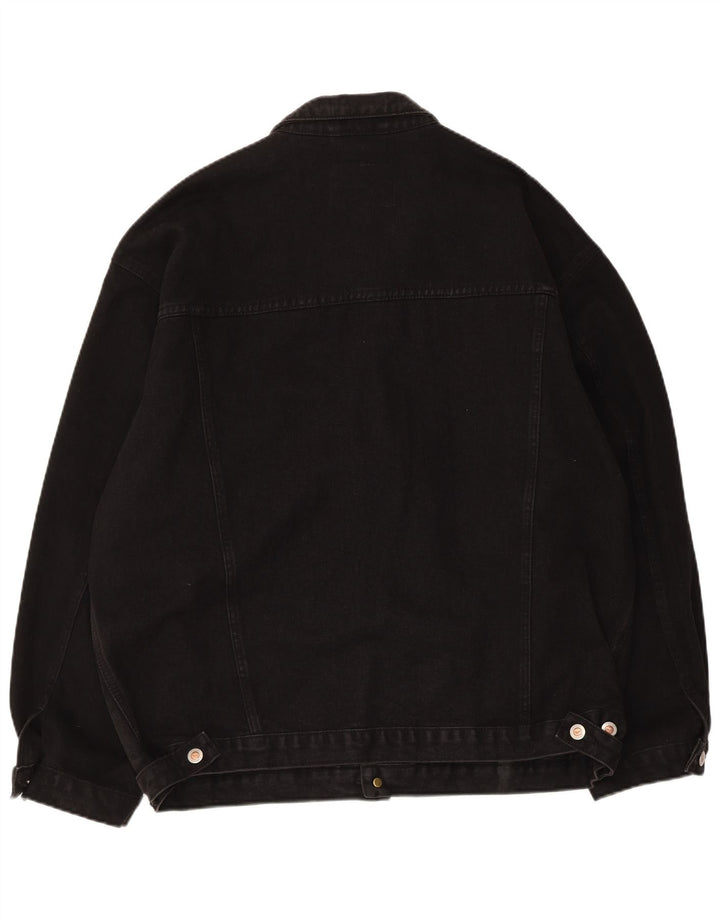 Pionier Herre denimjakke UK 44 2XL Sort Bomuld