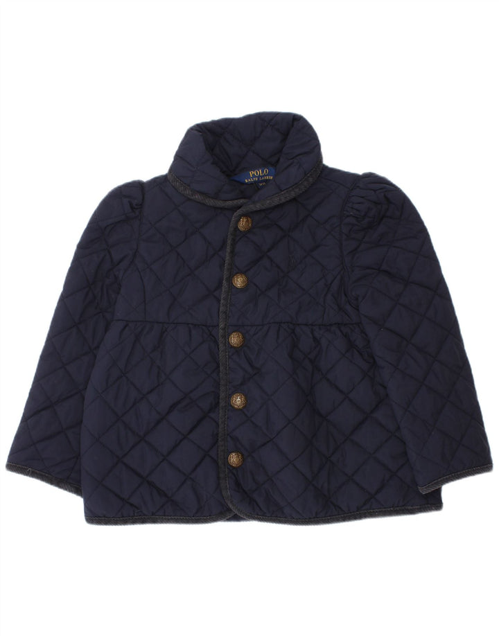 Polo Ralph Lauren piger quiltet jakke 2-3 år marineblå polyester